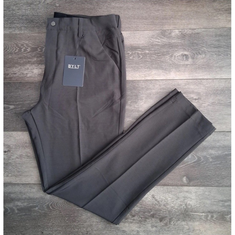 BYLT Premium Basics Kinetic 2.0 Pants Stretch Dark Grey Mens Size 36x32 New